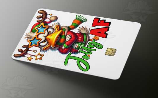 Jolly AF Funny Holiday Credit Card Skin, Debit Card Covering