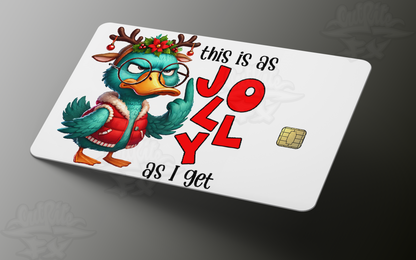 Jolly As I Get Holiday Credit Card Skin, Debit Card Covering