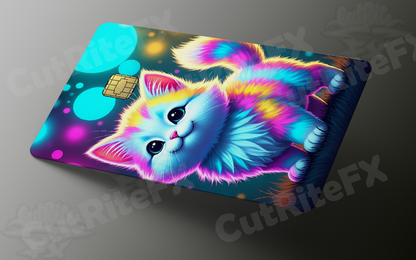 Playful Pastel Kitten Credit Card Skin