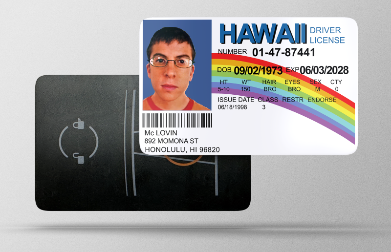 Tesla McLovin Superbad Keycard Wrap