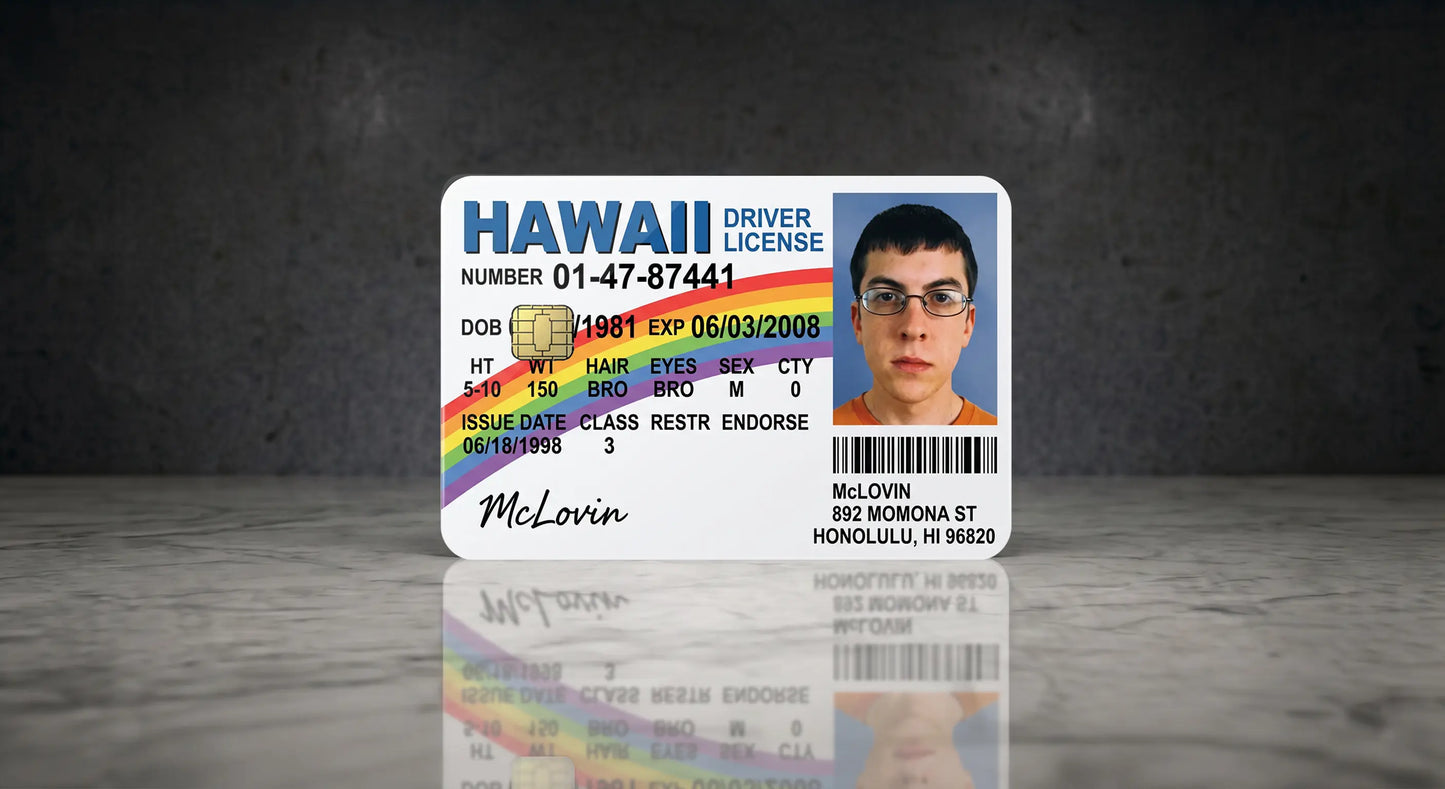 McLovin Hawaii ID Credit Card Skin - Funny Novelty Debit Card Cover Sticker