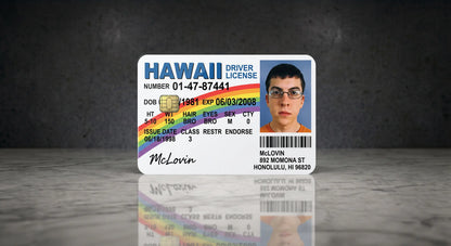 McLovin Hawaii ID Credit Card Skin - Funny Novelty Debit Card Cover Sticker
