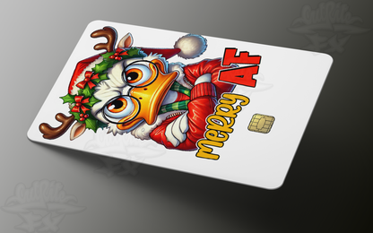 Merry AF Holiday Credit Card Skin, Debit Card Covering