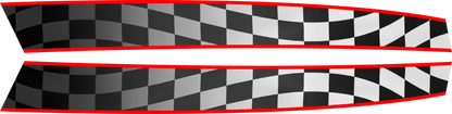 Mini Cooper Checker Bonnet Stripes - Classic Racing Decals