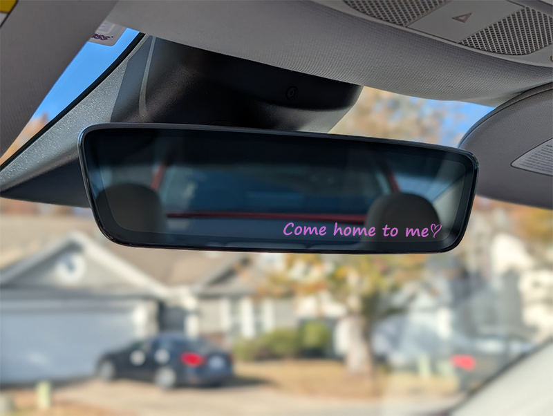 Rearview Mirror Decal