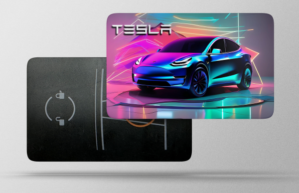 Tesla Model Y Abstract Keycard Decal