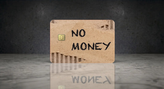 No Money" Card Skin - Funny Debit & Credit Card Sticker