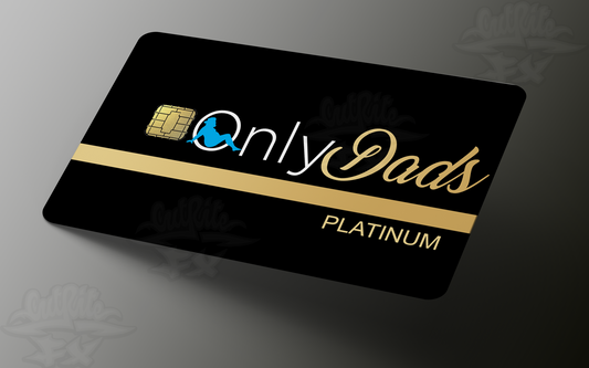 Only Dads PLATINUM Credit Card Skin, Debit Card Covering