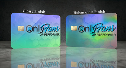Only Fans TOP PERFORMER Credit Card Skin, Debit Card Covering