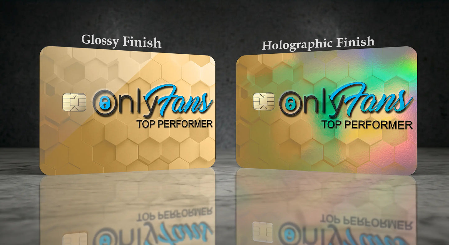 Only Fans TOP PERFORMER Credit Card Skin, Debit Card Covering