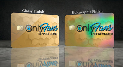 Only Fans TOP PERFORMER Credit Card Skin, Debit Card Covering