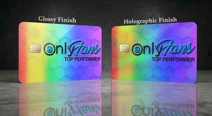 Only Fans TOP PERFORMER Credit Card Skin, Debit Card Covering