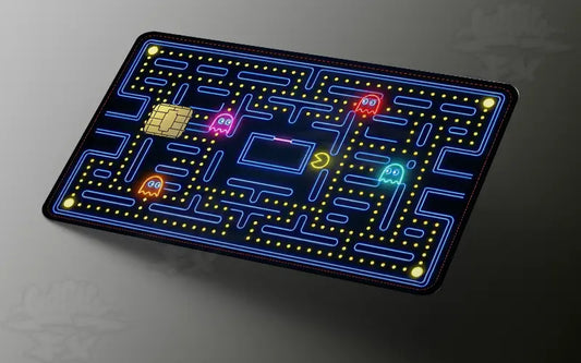 Retro Neon Arcade Maze | Premium Credit Card Skin