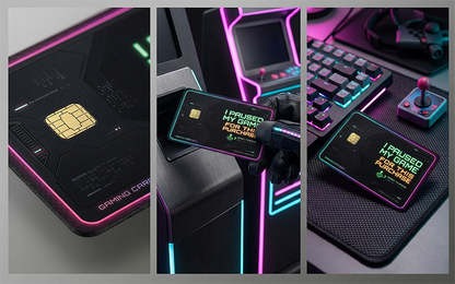 I Paused My Game For This - Premium Gaming Credit Card Skin | Cyberpunk Neon Vinyl Debit Card Cover