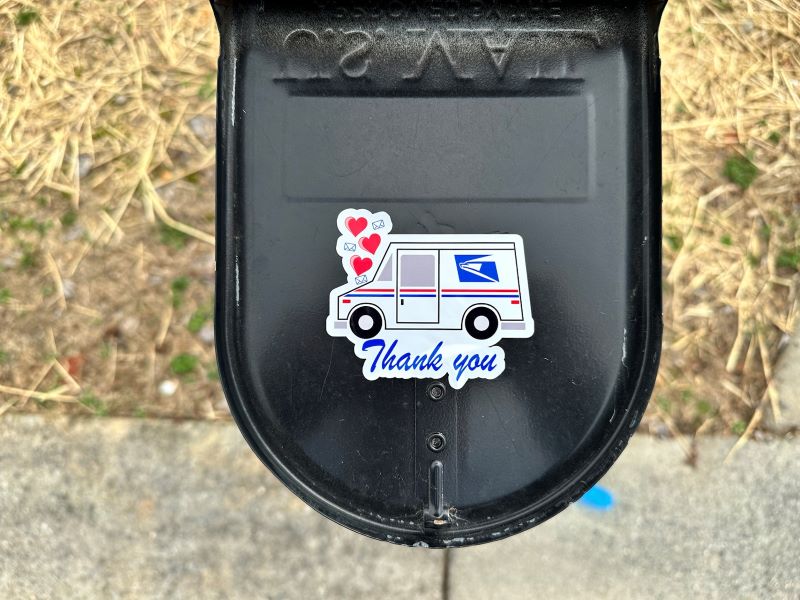 Thank you Mailbox Decal | Thank you USPS Decal