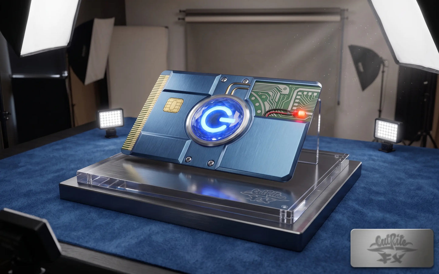 Cyberpunk Tech Circuit Board Credit Card Skin | Futuristic Nano-Core Wallet Decal