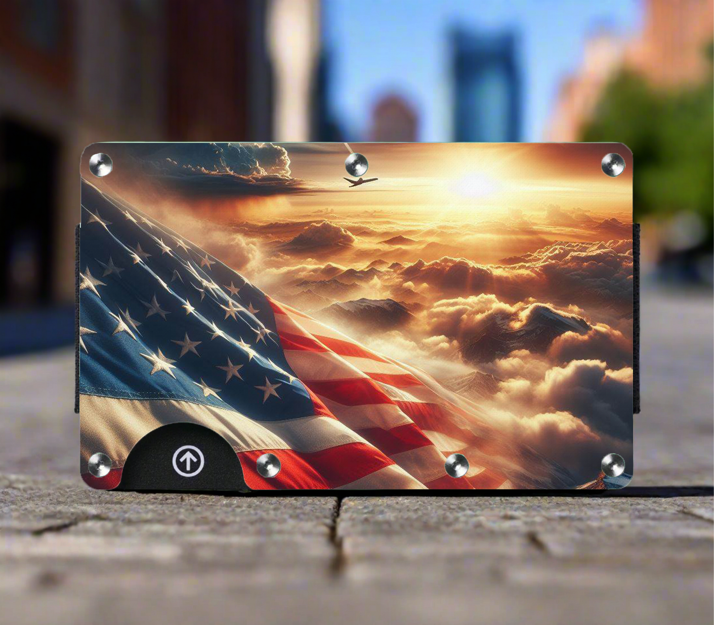 Ridge Wallet Wrap American Flag Clouds