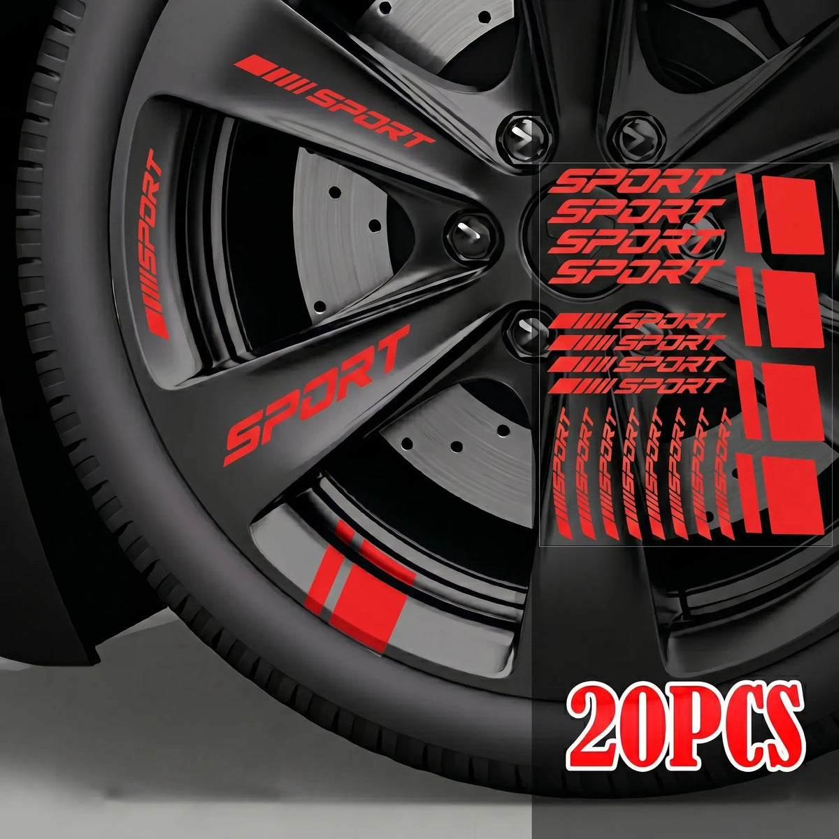 Performance Rims Decal Universal Sport Vinyl Rim Decals - 20-Piece Performance Wheels ...