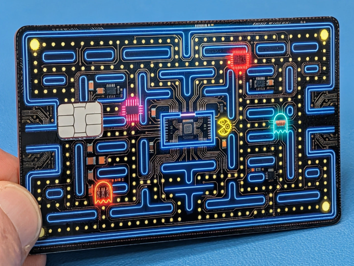 Cyber Maze Neon Circuit – Premium Credit Card Skin