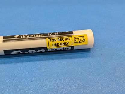 Funny "For Rectal Use Only" Stickers - "0.375" x 1.5"