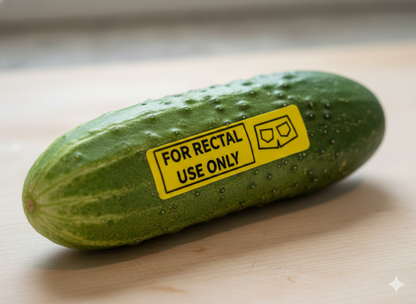 Funny "For Rectal Use Only" Stickers - "0.375" x 1.5"