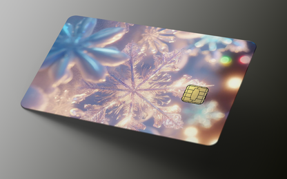 Snowflake Credit Card Skin, Debit Card Covering (small chip)