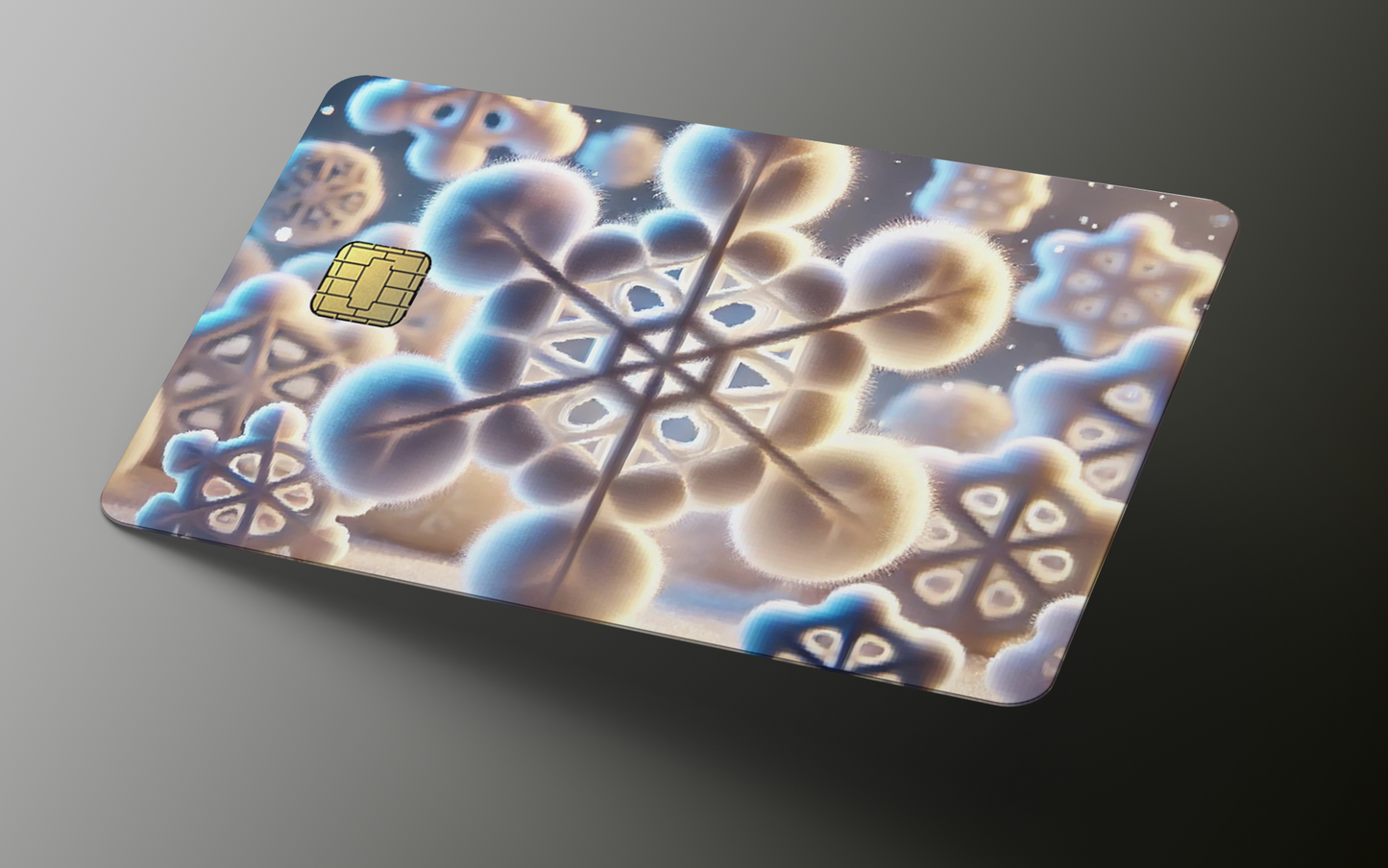 Sloft Snowflake Credit Card Skin, Debit Card Covering (small chip)