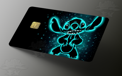 Blue Stitch Credit Card Skin