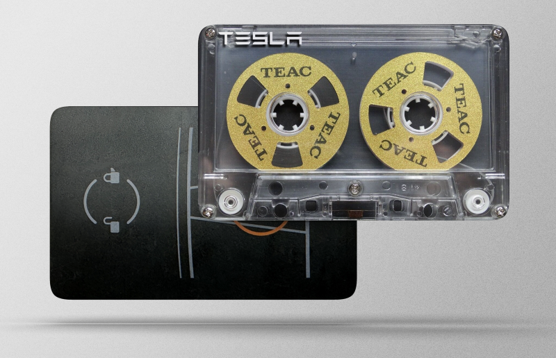 Tesla Teac Cassette Tape Keycard Wrap