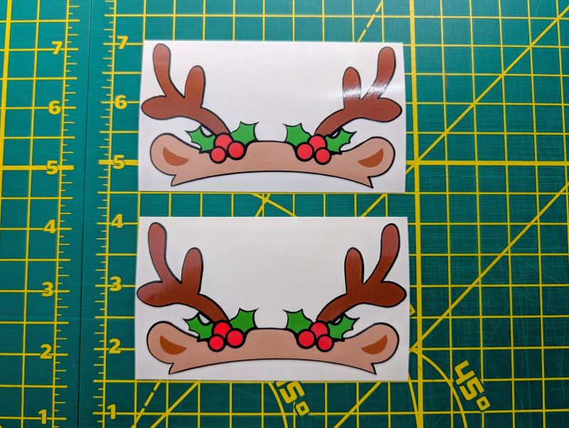 Tesla Claus Kit: Premium Santa Hat Decal for Model 3/Y/S/X (2 Decals)