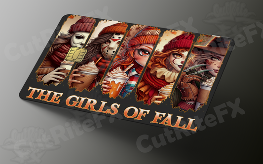 The Girls of Fall Credit Card Skin, Debit Card Covering