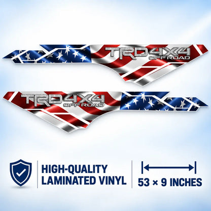 4x4 Off-Road American Flag Bed Decal