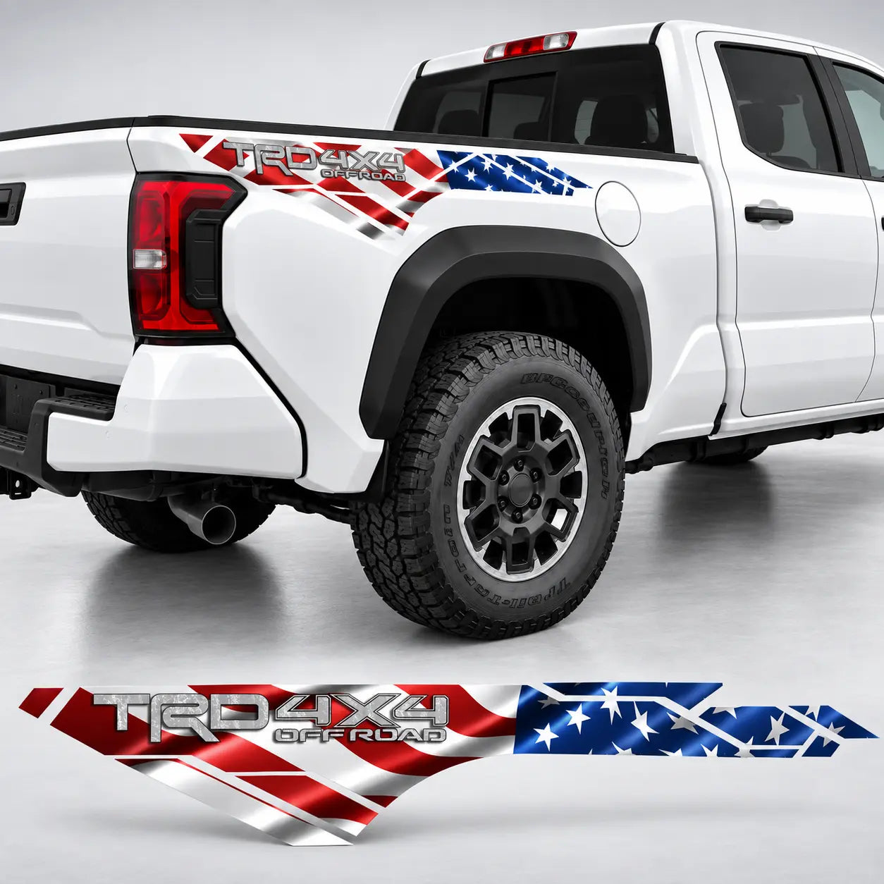 4x4 Off-Road American Flag Bed Decal