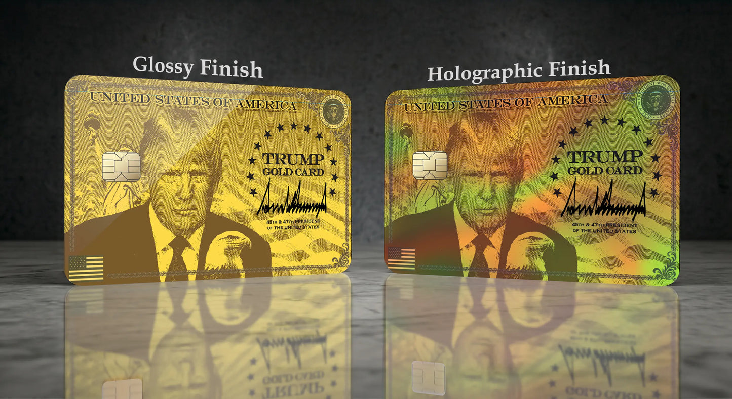 Trump Gold Card Credit Card Skin – Personalize and Protect Your Cards